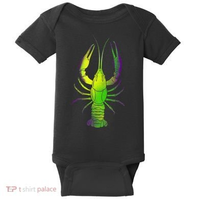 Mardi Gras Crawfish Baby Bodysuit