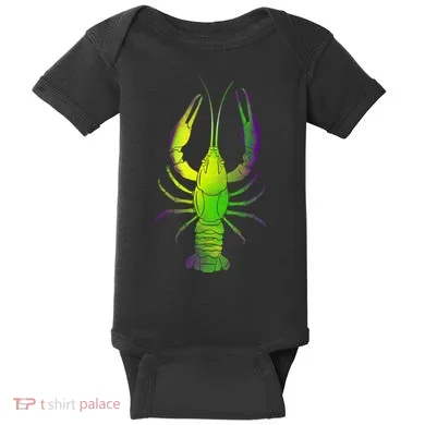 Mardi Gras Crawfish Baby Bodysuit