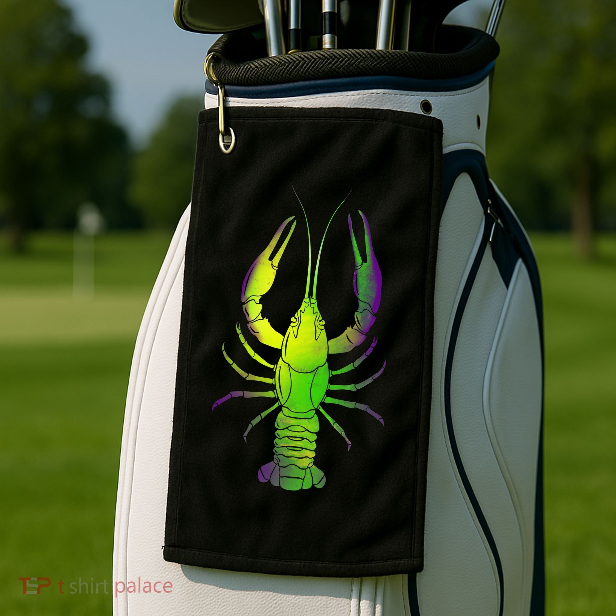 Mardi Gras Crawfish Golf Towel