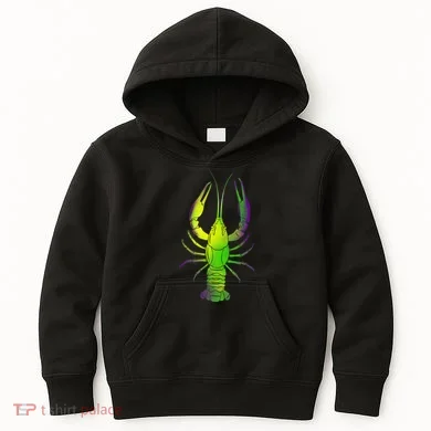 Mardi Gras Crawfish Kids Hoodie