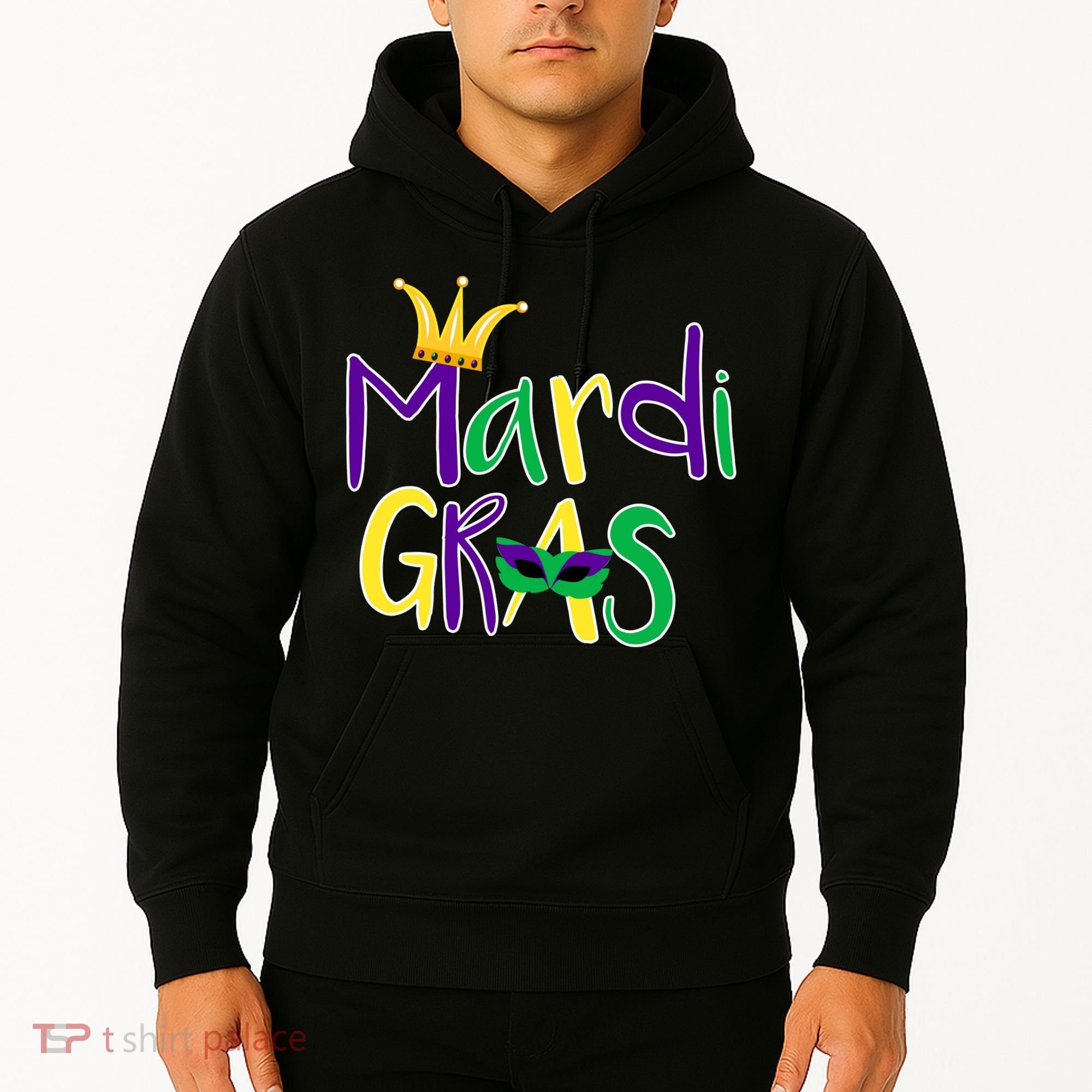 Mardi Gras Crown Logo Hoodie