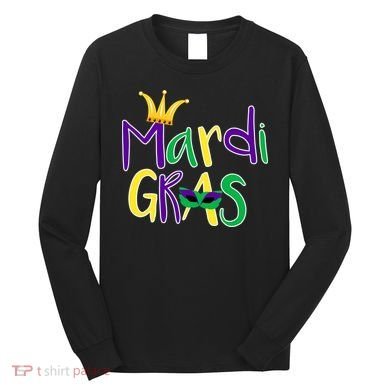Mardi Gras Crown Logo Long Sleeve Shirt