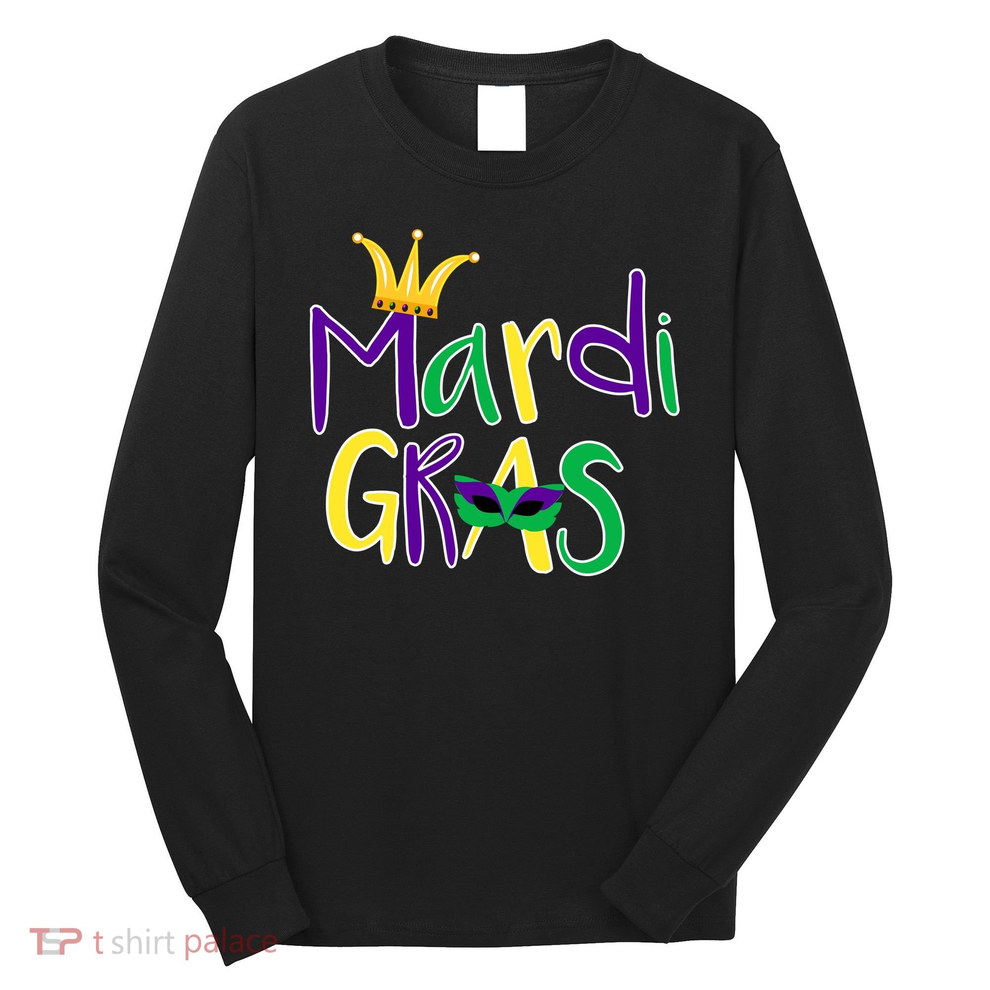 Mardi Gras Crown Logo Long Sleeve Shirt