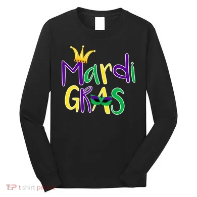 Mardi Gras Crown Logo Long Sleeve Shirt