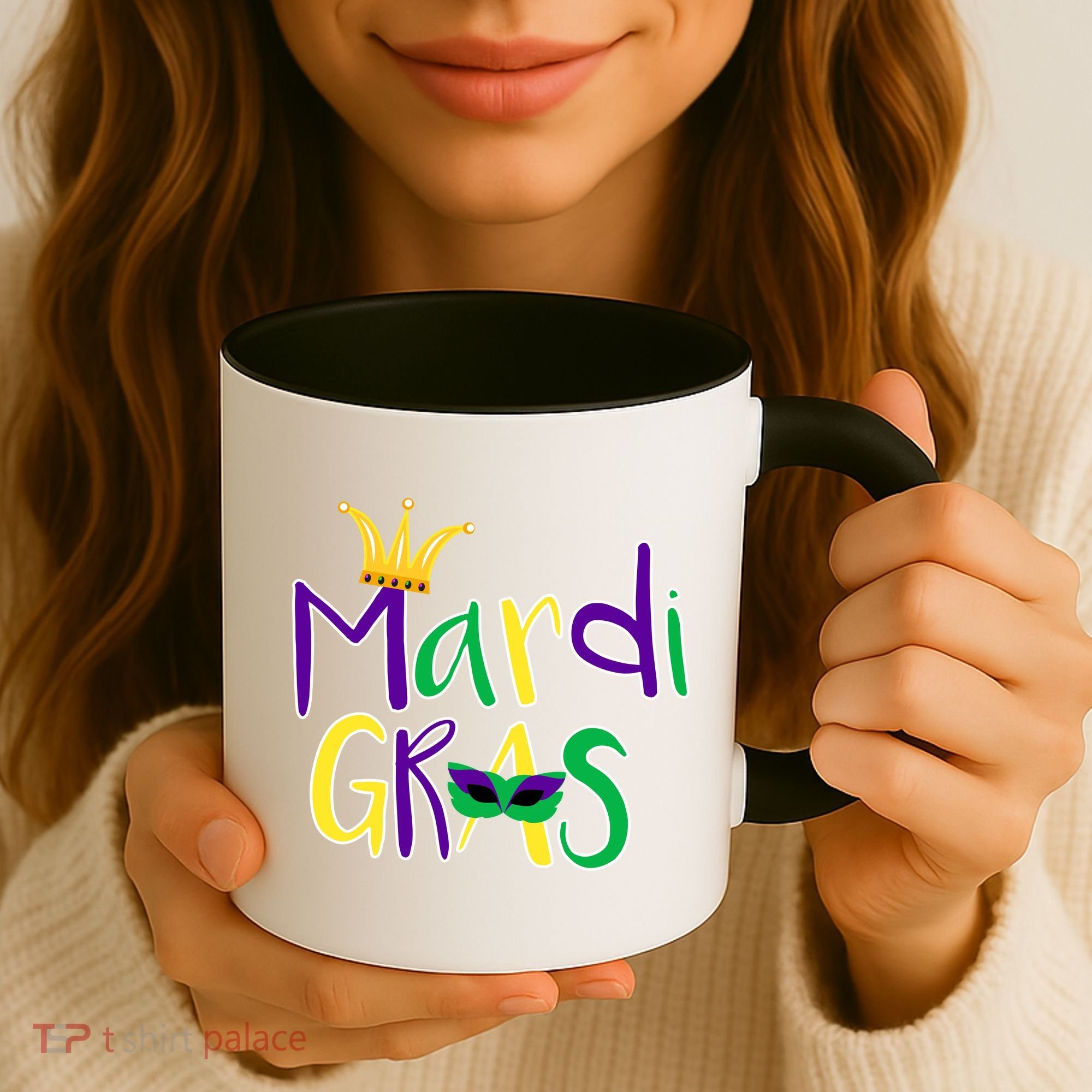 Mardi Gras Crown Logo Coffee Mug