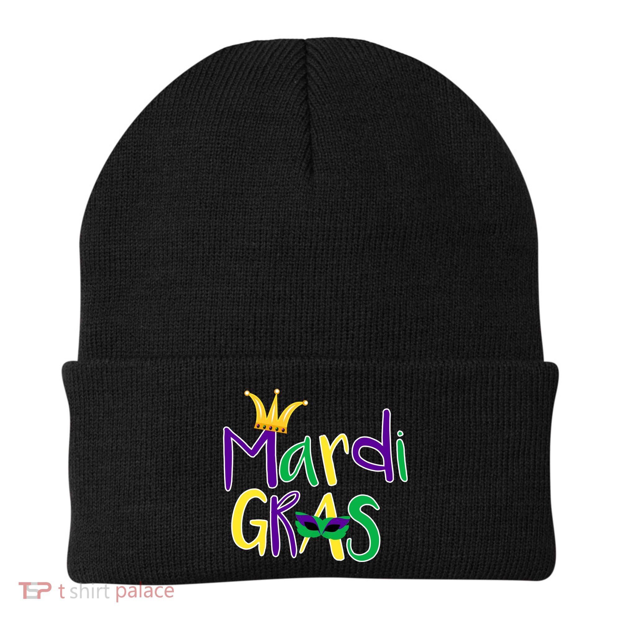 Mardi Gras Crown Logo Beanie