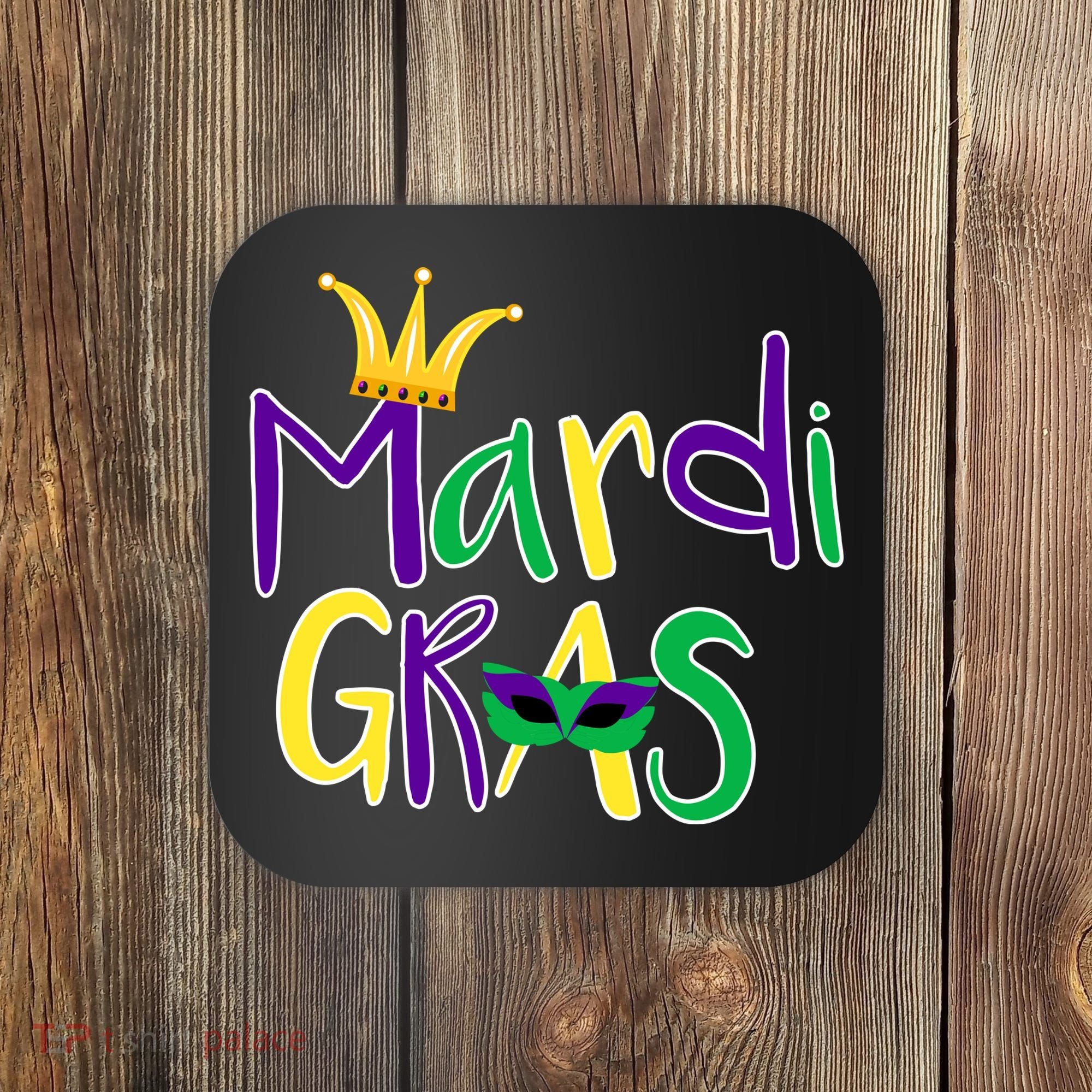 Mardi Gras Crown Logo Coaster