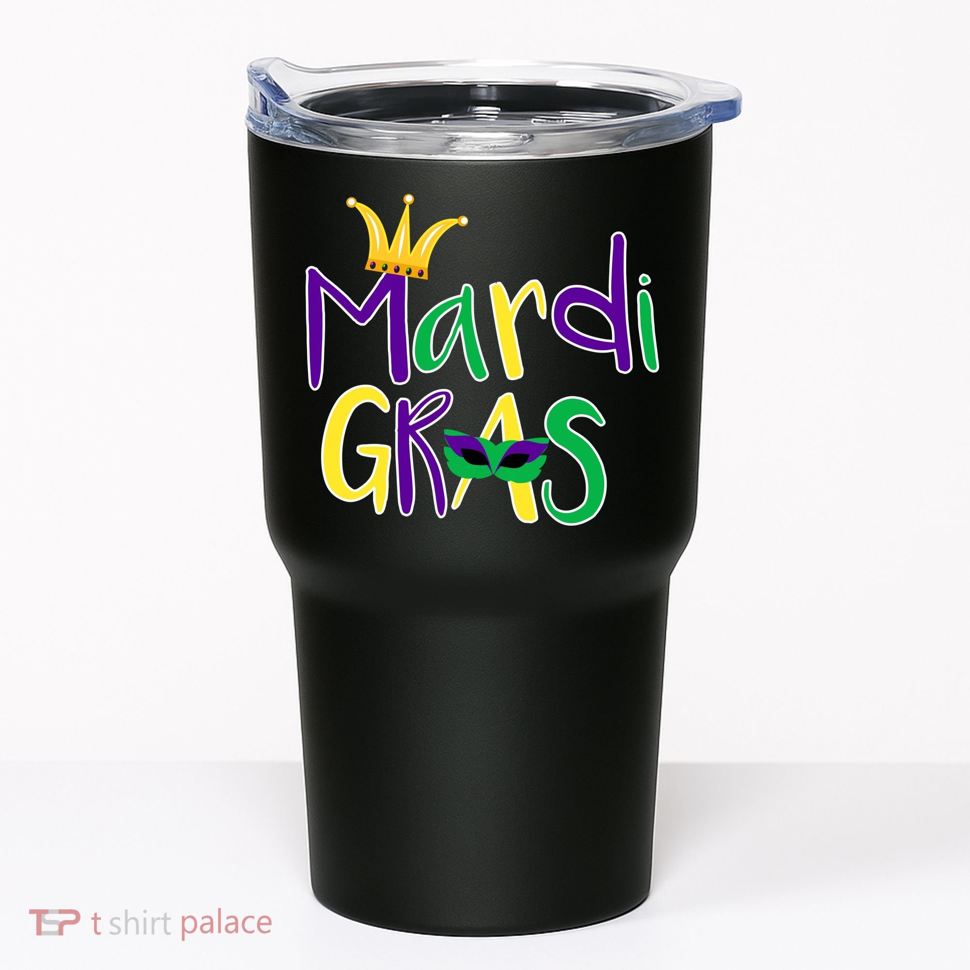 Mardi Gras Crown Logo Tumbler
