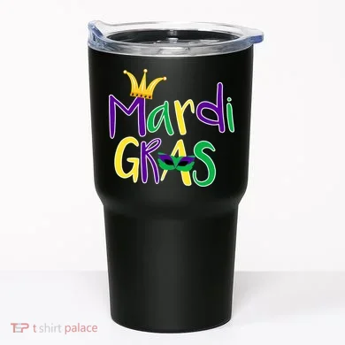 Mardi Gras Crown Logo Tumbler