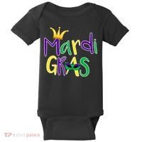Mardi Gras Crown Logo Baby Bodysuit thumb 0