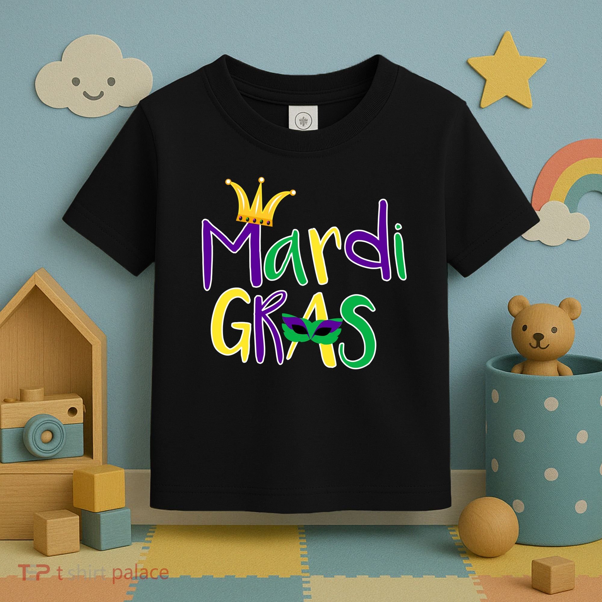 Mardi Gras Crown Logo Toddler T-Shirt