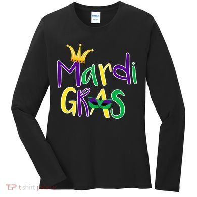 Mardi Gras Crown Logo Women's Long Sleeve Shirt