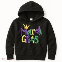 Mardi Gras Crown Logo Kids Hoodie thumb 0