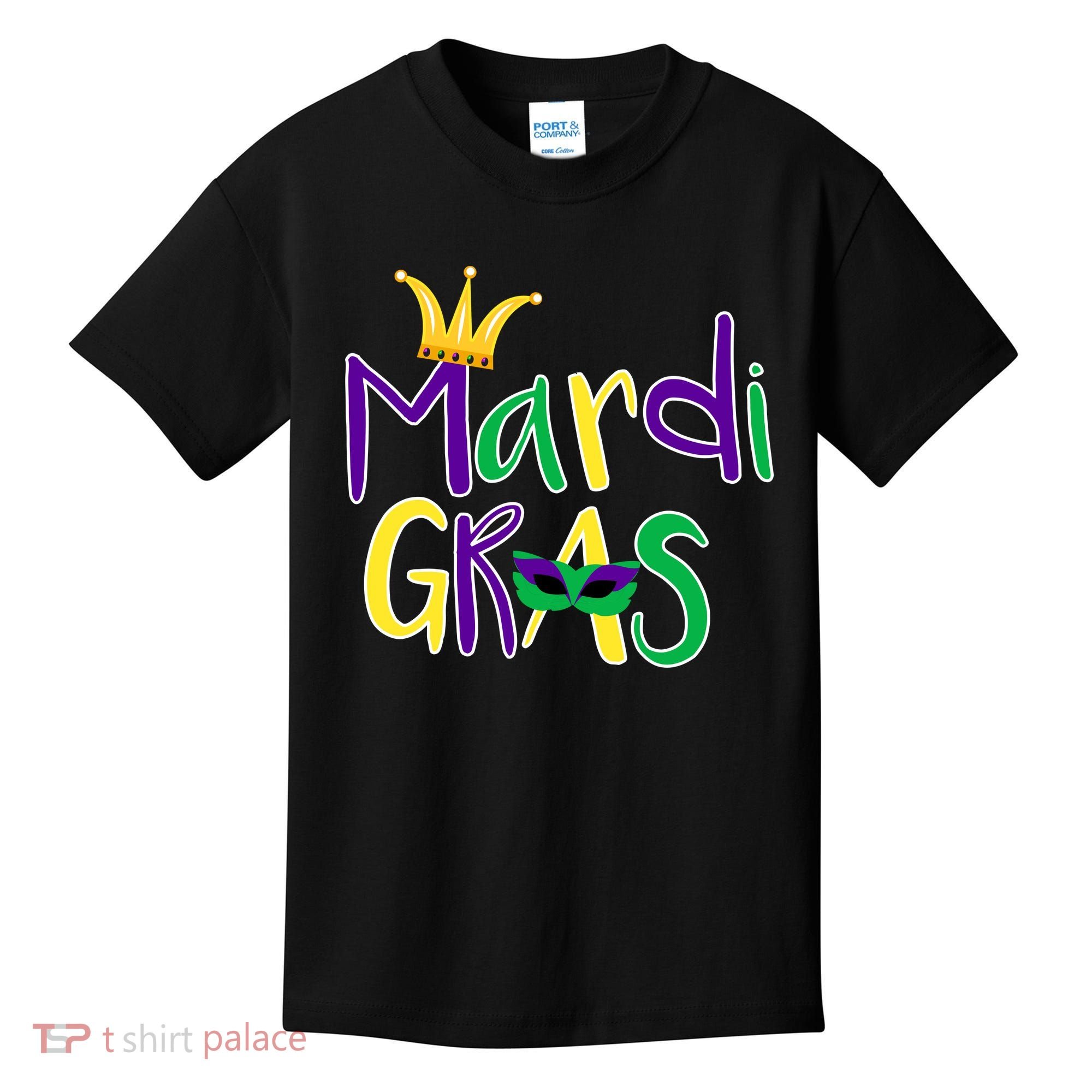 Mardi Gras Crown Logo Kids T-Shirt