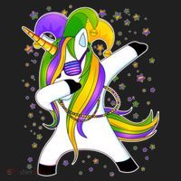 Mardi Gras Dabbing Unicorn Women's Sweatshirt thumb 2