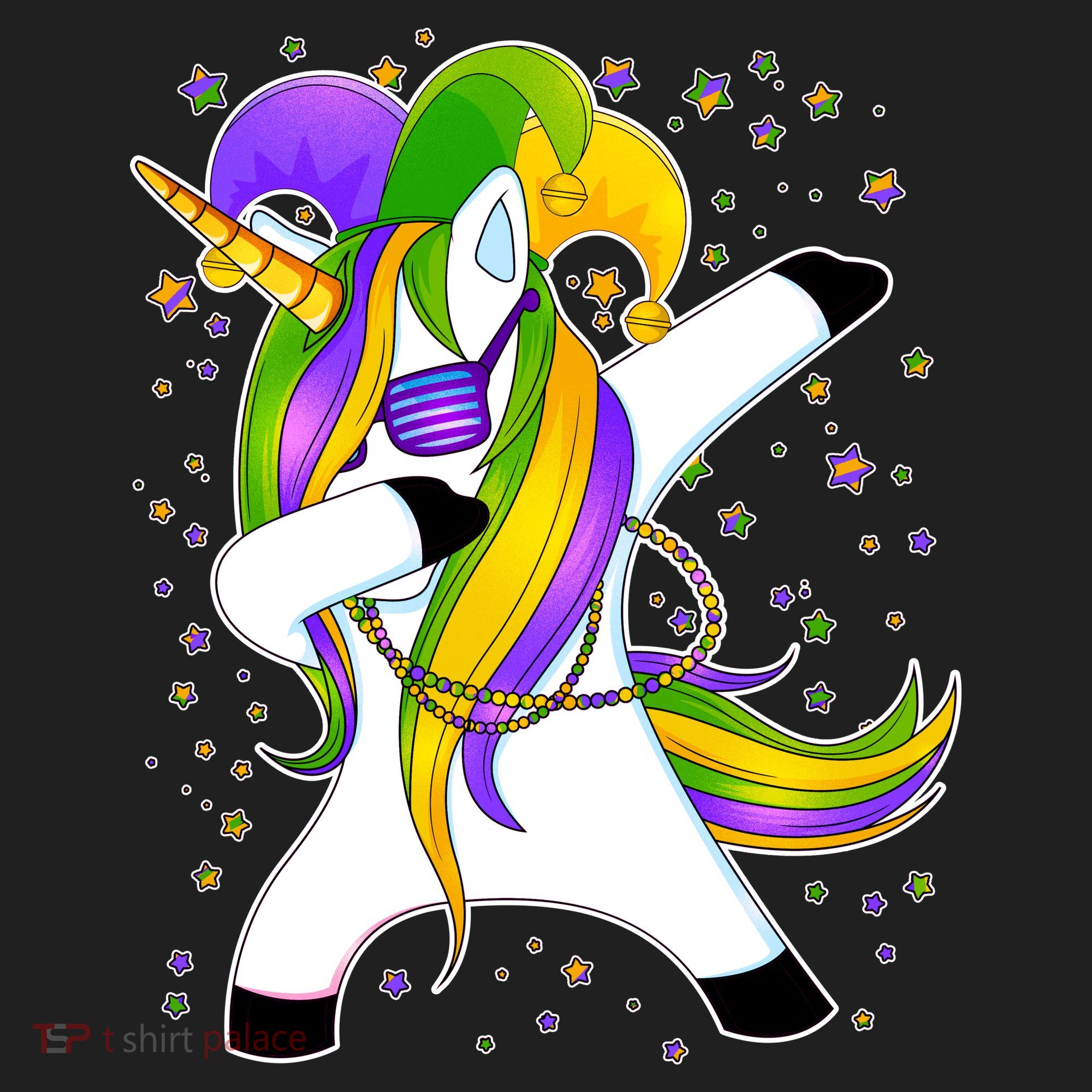 Mardi Gras Dabbing Unicorn Women's Sweatshirt