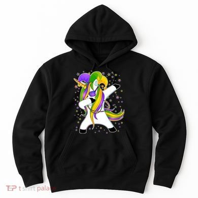 Mardi Gras Dabbing Unicorn Hoodie