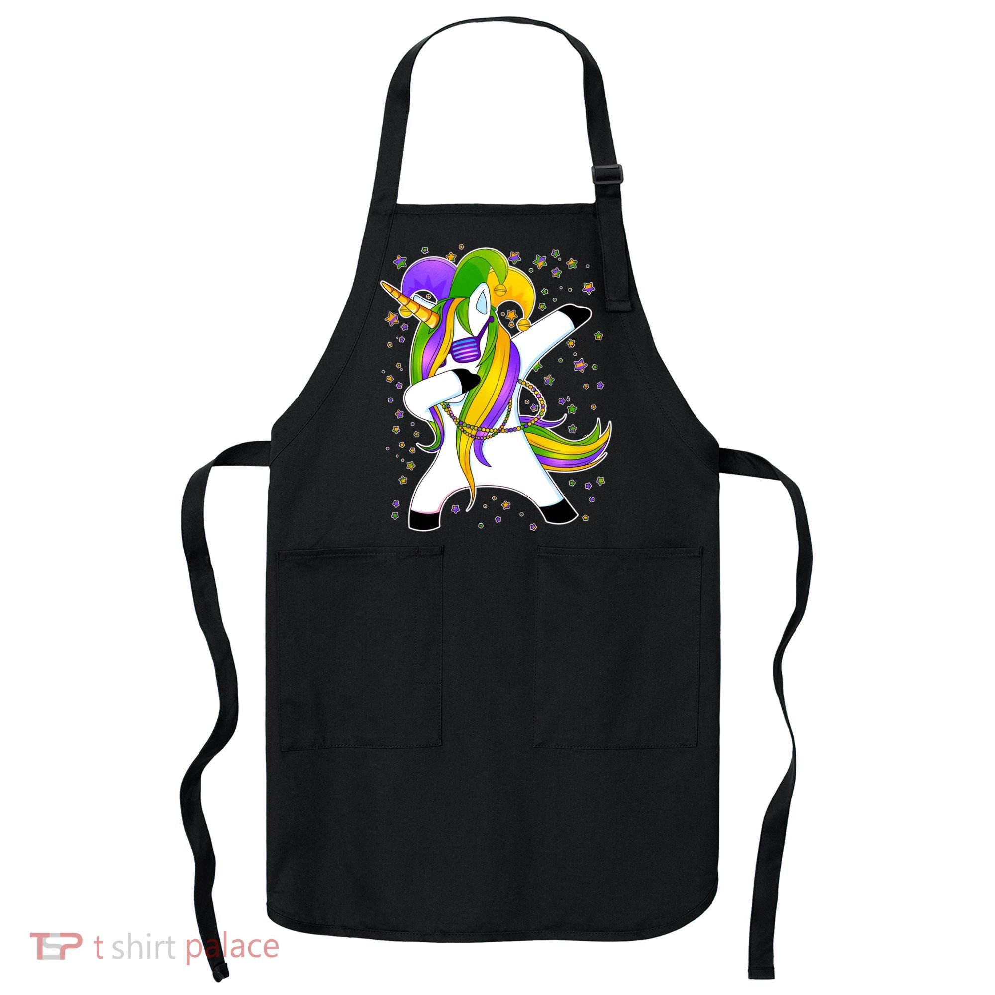 Mardi Gras Dabbing Unicorn Apron