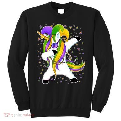 Mardi Gras Dabbing Unicorn Sweatshirt