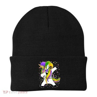Mardi Gras Dabbing Unicorn Beanie