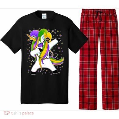 Mardi Gras Dabbing Unicorn Pajama Set
