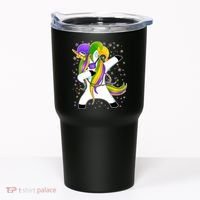 Mardi Gras Dabbing Unicorn Tumbler thumb 0