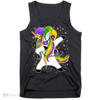 Mardi Gras Dabbing Unicorn Tank Top