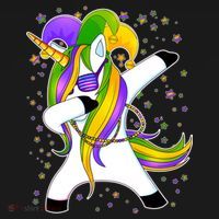 Mardi Gras Dabbing Unicorn Tank Top thumb 6