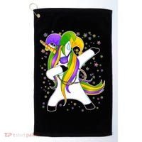 Mardi Gras Dabbing Unicorn Golf Towel thumb 0