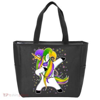 Mardi Gras Dabbing Unicorn Tote Bag
