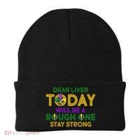 Mardi Gras Dear Liver Today Will Be A Rough One Beanie thumb 0