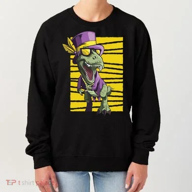 Mardi Gras Dinosaur Women's Sweatshirt