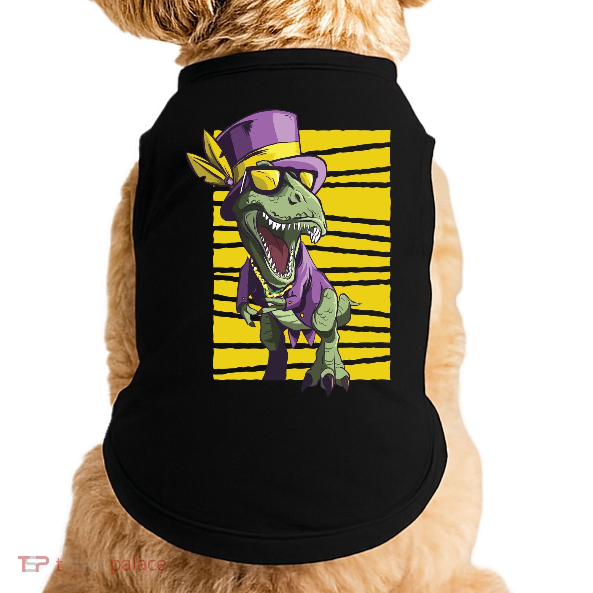 Mardi Gras Dinosaur Doggie Tank
