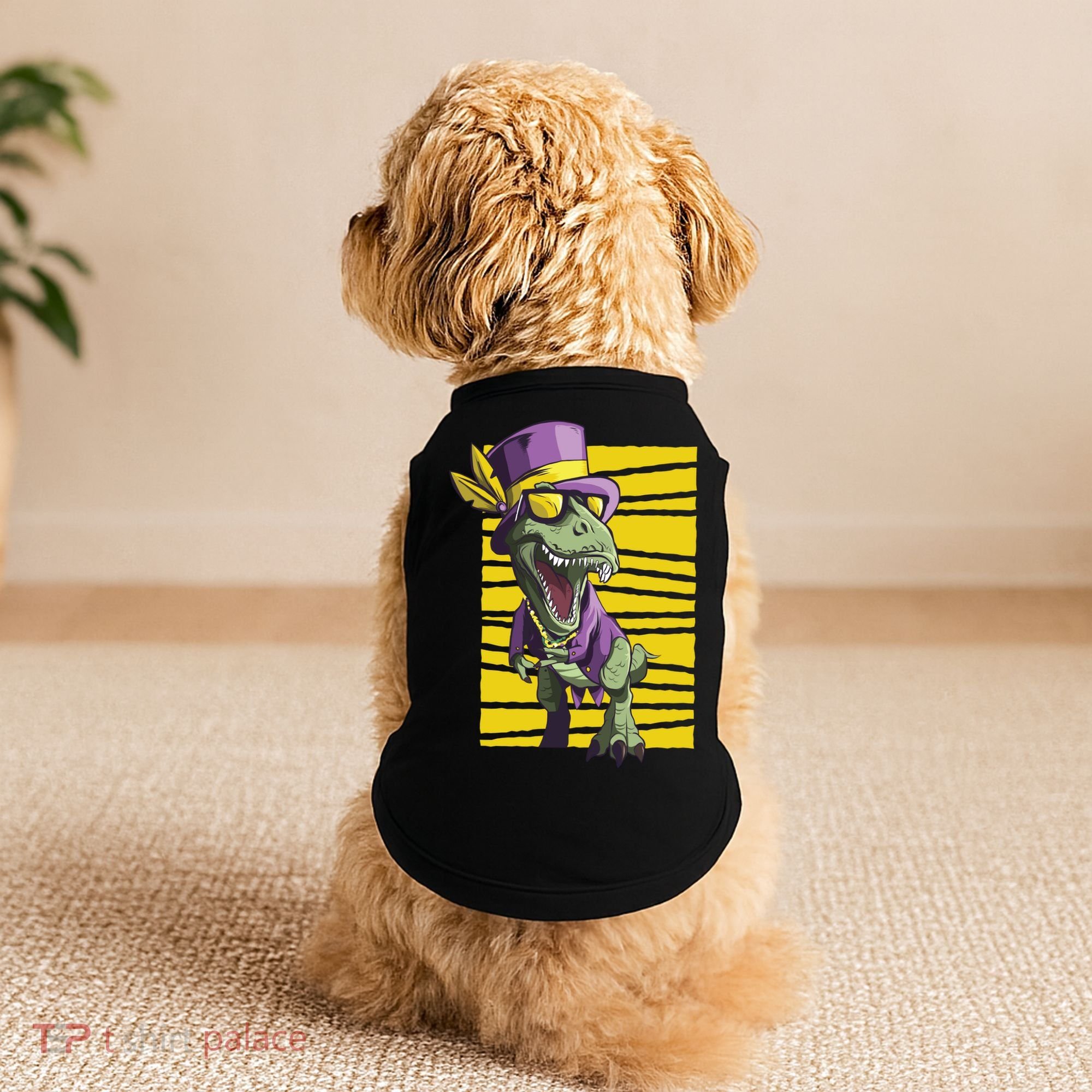 Mardi Gras Dinosaur Doggie Tank