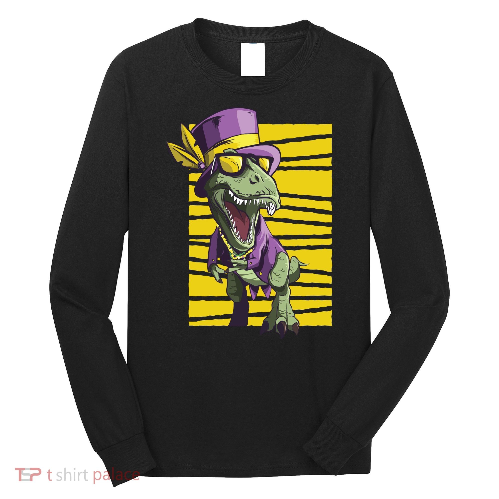 Mardi Gras Dinosaur Long Sleeve Shirt