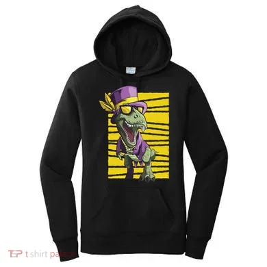 Mardi Gras Dinosaur Women's Hoodie