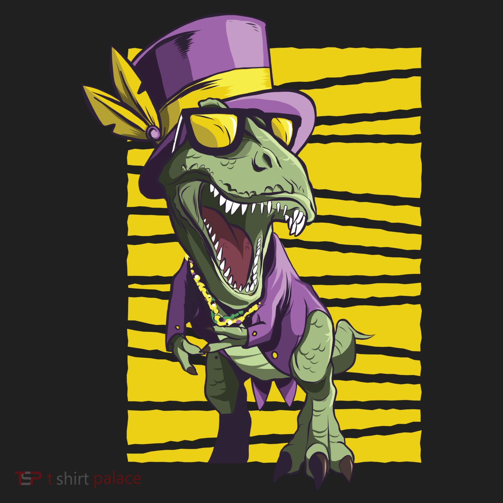 Mardi Gras Dinosaur Tumbler