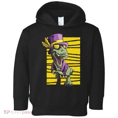 Mardi Gras Dinosaur Toddler Hoodie