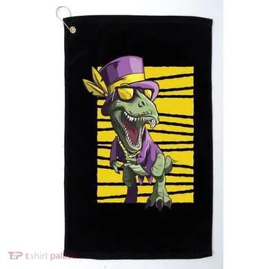 Mardi Gras Dinosaur Golf Towel