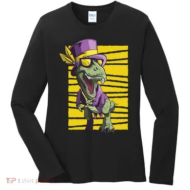 Mardi Gras Dinosaur Women's Long Sleeve Shirt