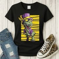 Mardi Gras Dinosaur Women's T-Shirt thumb 3