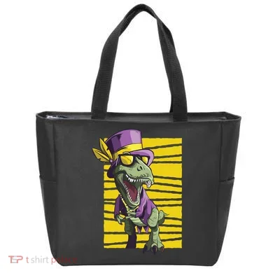 Mardi Gras Dinosaur Tote Bag