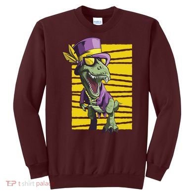 Mardi Gras Dinosaur Sweatshirt