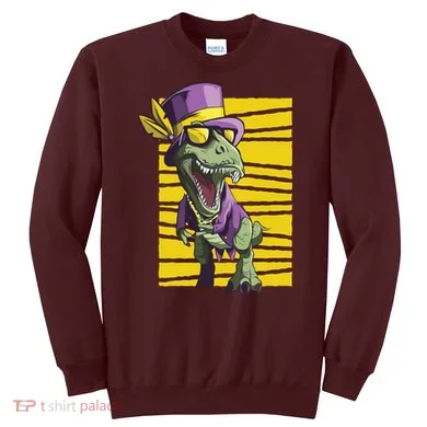 Mardi Gras Dinosaur Sweatshirt