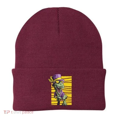 Mardi Gras Dinosaur Beanie