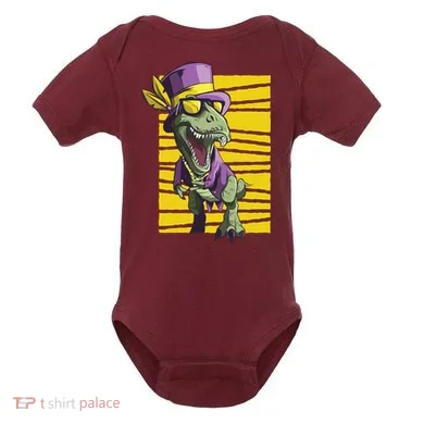 Mardi Gras Dinosaur Baby Bodysuit
