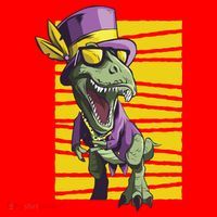 Mardi Gras Dinosaur Santa Hat thumb 1