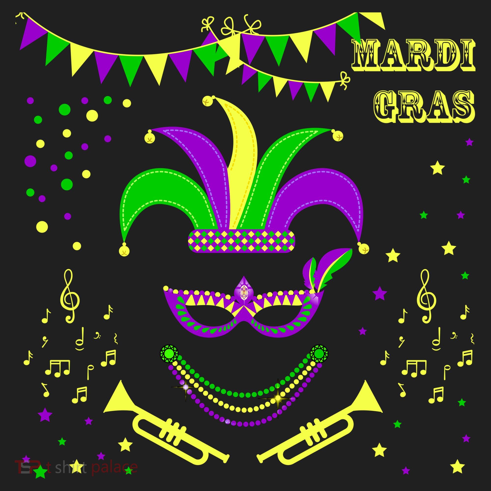 Mardi Gras Emoji Smiley Beads Mask New Orleans Women's Sweatshirt