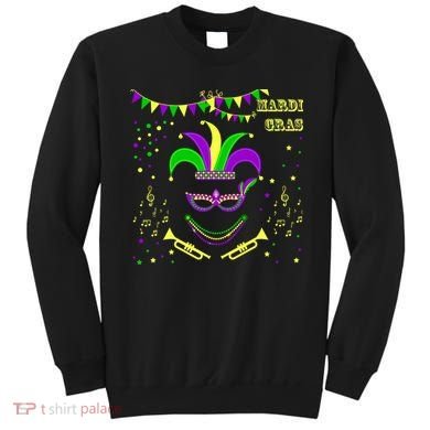 Mardi Gras Emoji Smiley Beads Mask New Orleans Sweatshirt