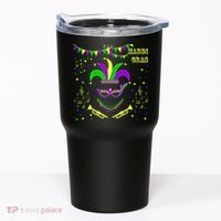 Mardi Gras Emoji Smiley Beads Mask New Orleans Tumbler thumb 0